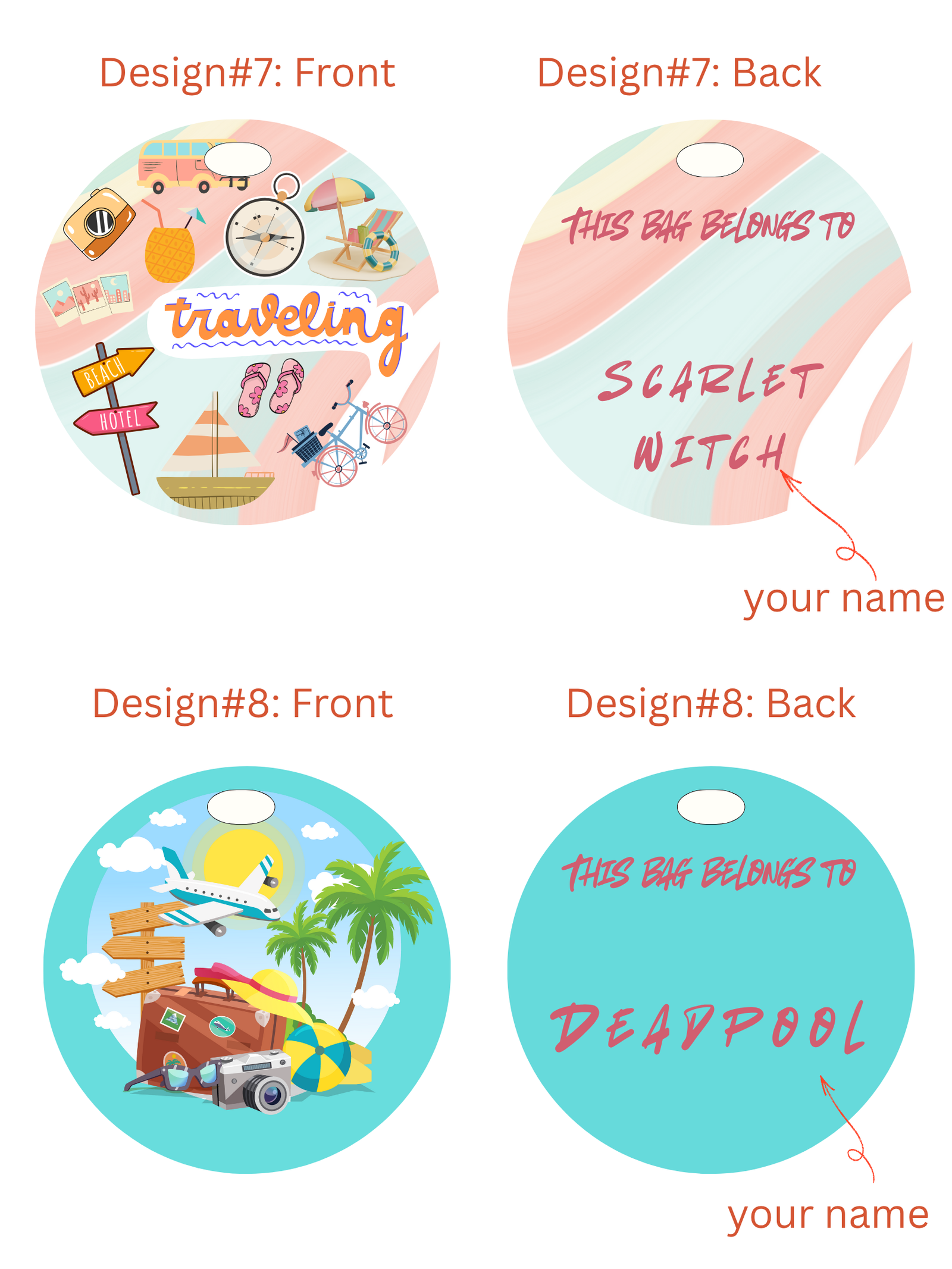 Personalized Circular Luggage Tag - Image 5