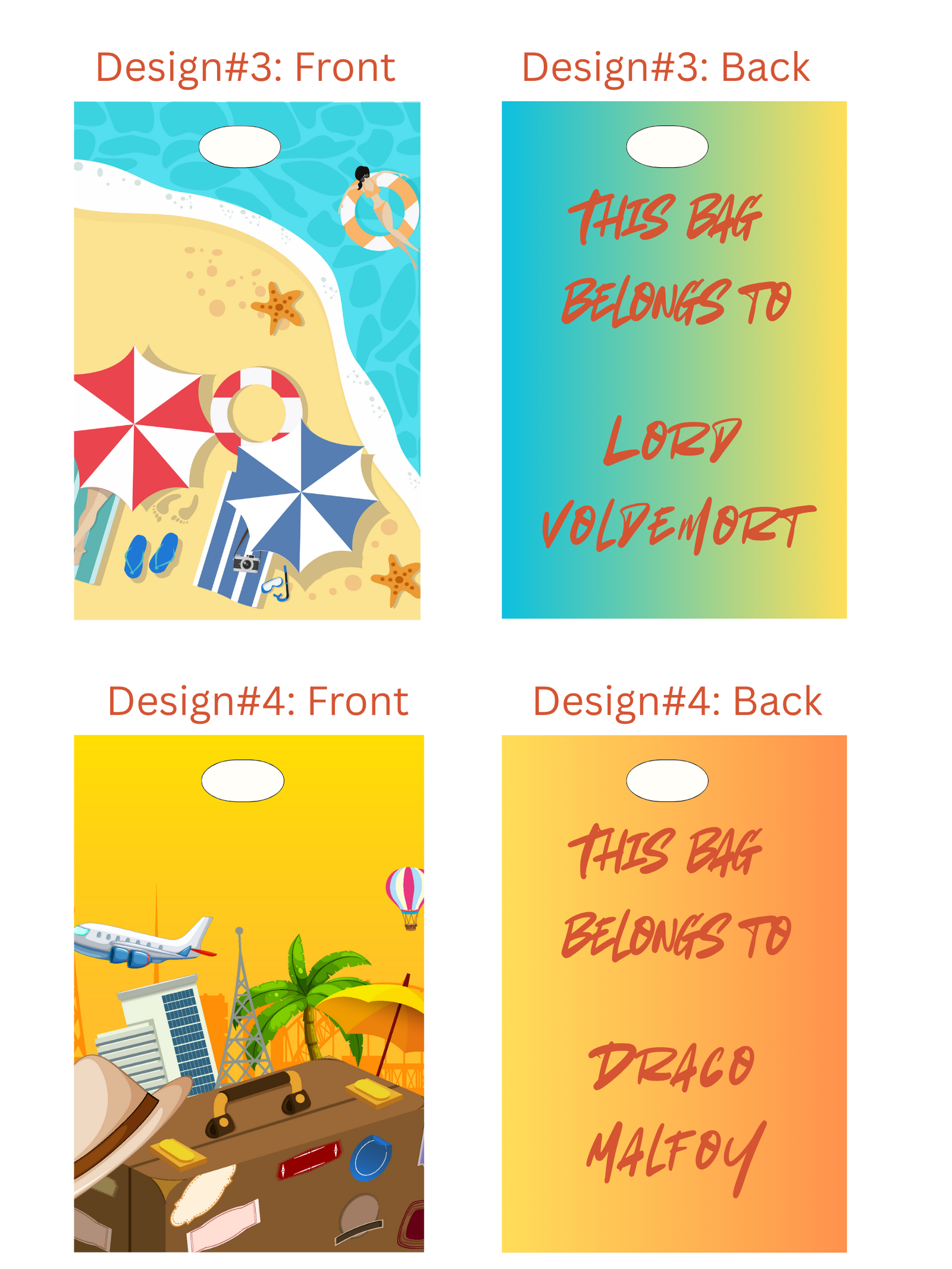 Personalized Rectangular Luggage Tag - Image 3