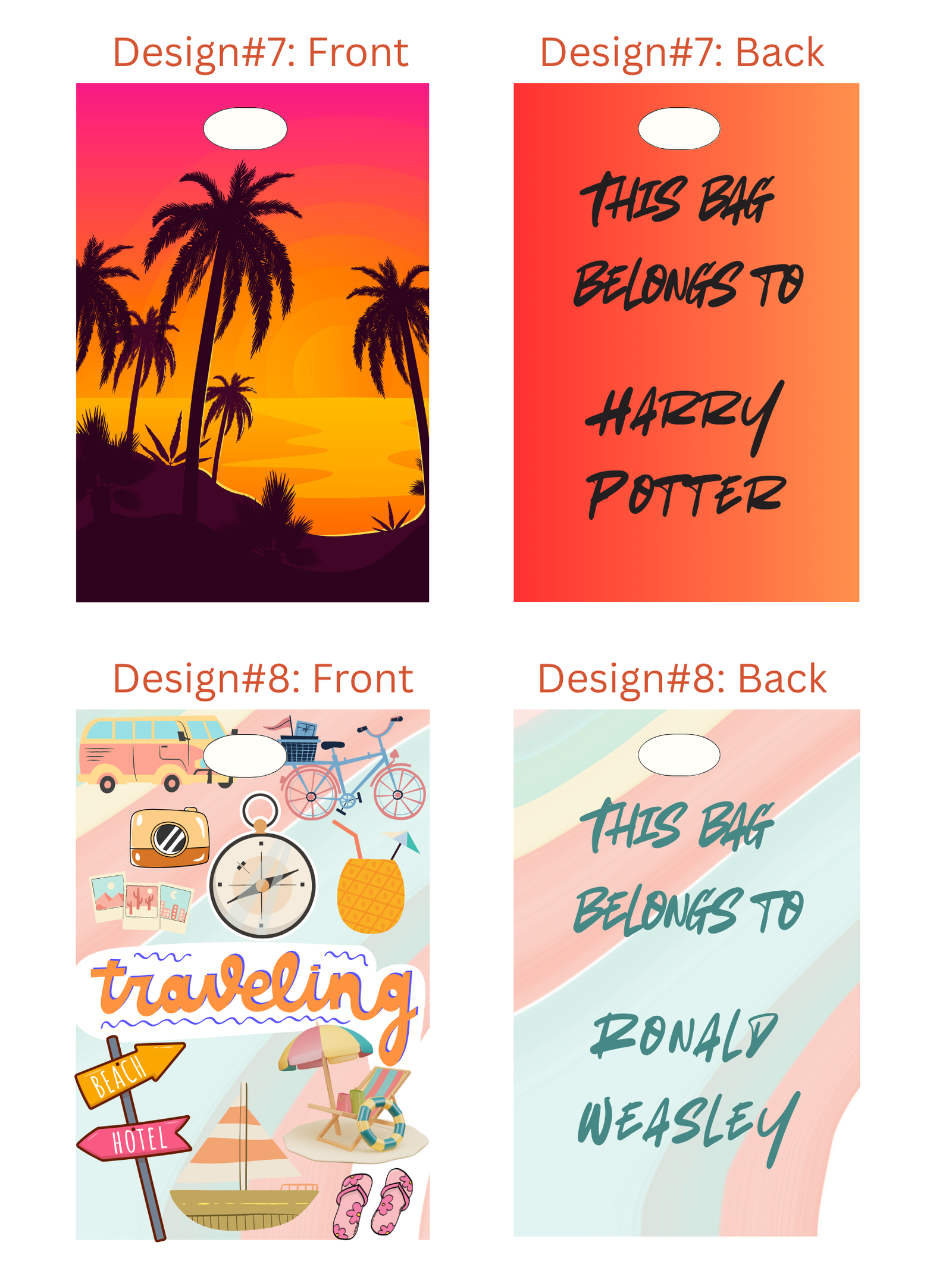 Personalized Rectangular Luggage Tag - Image 5