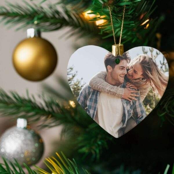 Custom Christmas Ornament - Heart shape