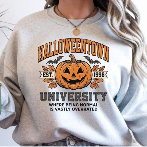 Halloweentown University Crewneck – Funny Halloween Spooky Academia Sweatshirt