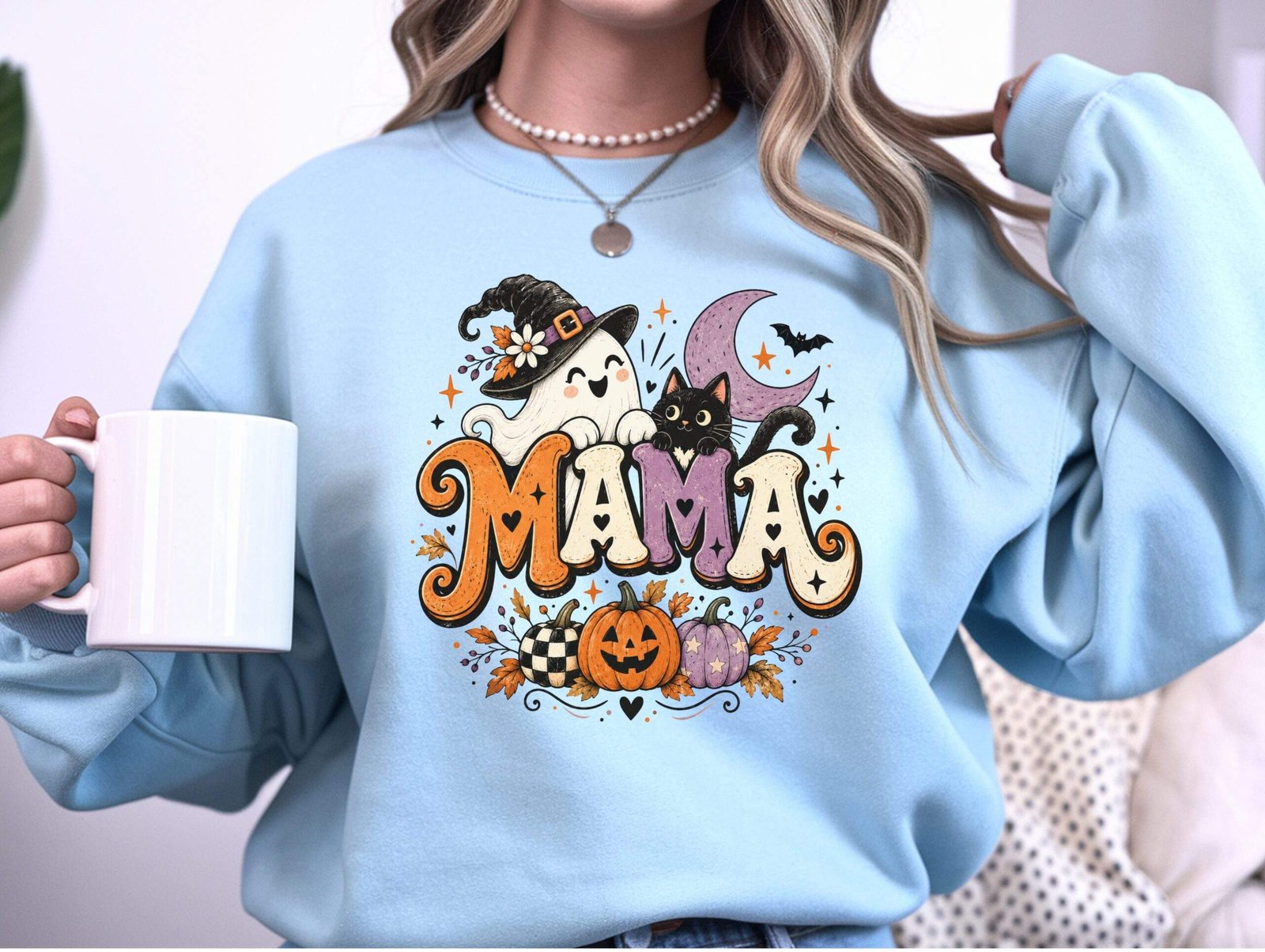 Halloween Mama Crewneck – Cute Halloween Sweatshirt